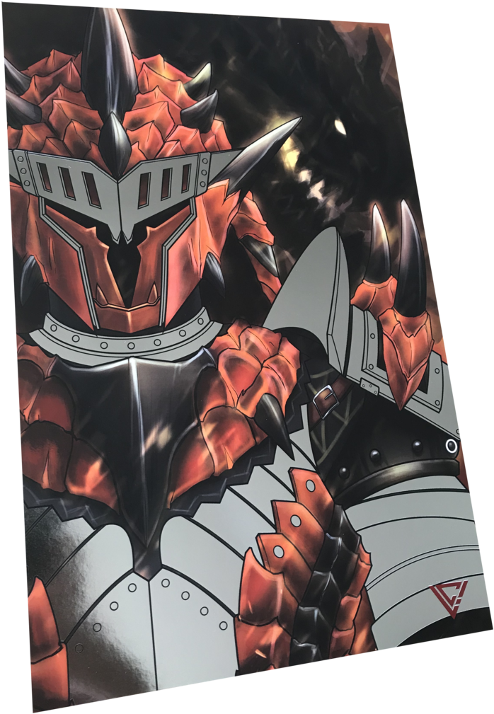 Monster Hunter Rathalos Armor Premium Silver Foil Poster - Monster Hunter (720x1024), Png Download