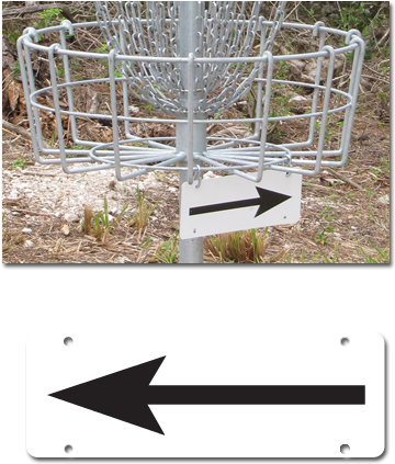 Jeff, Saw Your Idea While Researching - Disc Golf Next Tee Signs (410x500), Png Download