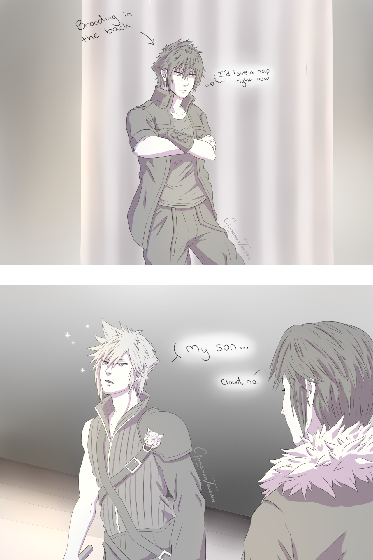 I'm Going To Adopt Him Squall - Cloud Squall Noctis (1280x1920), Png Download