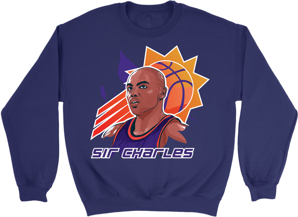 Crewneck Sweatshirt / Purple / S Sir Charles Barkley - College Dropout Crew Neck (1024x1024), Png Download