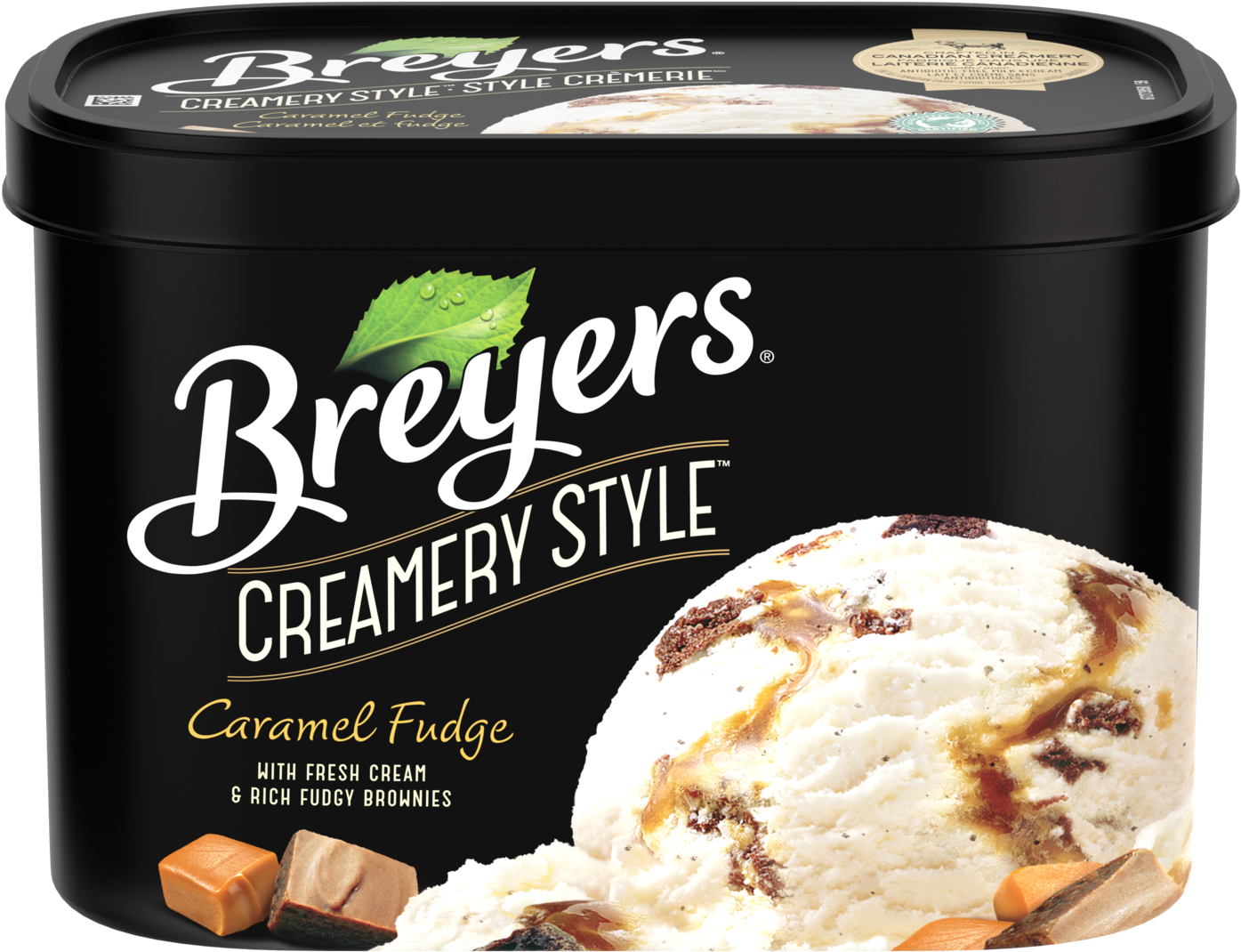 Breyers Creamery Style Caramel Fudge - Breyers Vegan Ice Cream (1500x1500), Png Download