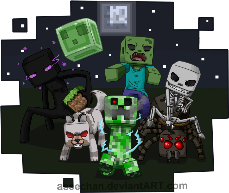 Minecraft When The Sun - De Mobs De Minecraft (991x807), Png Download