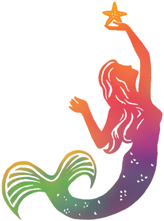 Mermaid Transparent Colorful Gradiant Ombre - Imagens Png Tumblr Sereia (400x500), Png Download