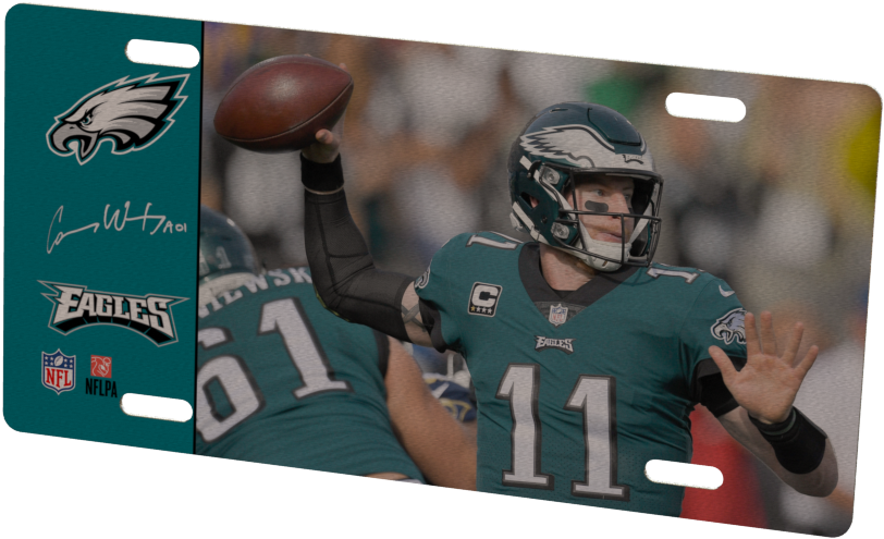 Philadelphia Eagles Carson Wentz Metal Photo - Philadelphia Eagles Iphone 6/6s Plus Case - Philadelphia (1024x768), Png Download