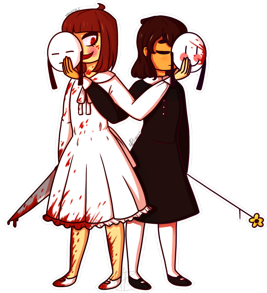 Undertale Clothing Woman Cartoon Vertebrate Fictional - Undertale Chara Mask (1280x1280), Png Download
