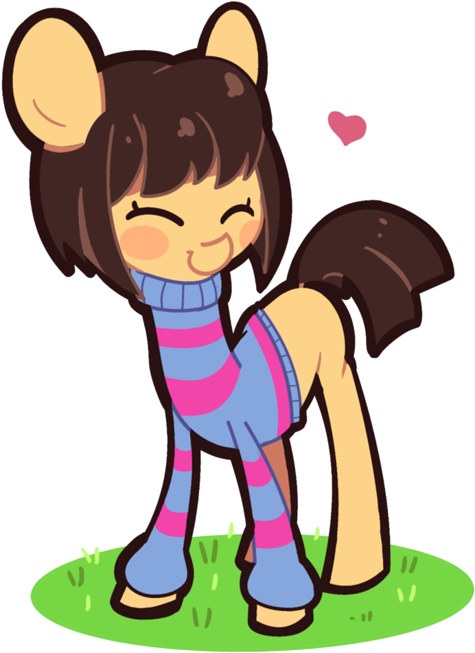 Turtlefarminguy, Frisk, Ponified, Safe, Solo, Undertale - Undertale Mlp Frisk (1024x1024), Png Download