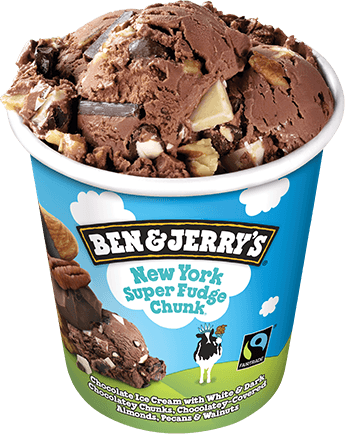 New York Super Fudge Chunk® - Ben And Jerry's Chocolate And Cherry (345x434), Png Download