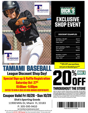 20% Off Tamiami Appreciation Weekend @ Dicks Sporting - Sports (960x365), Png Download