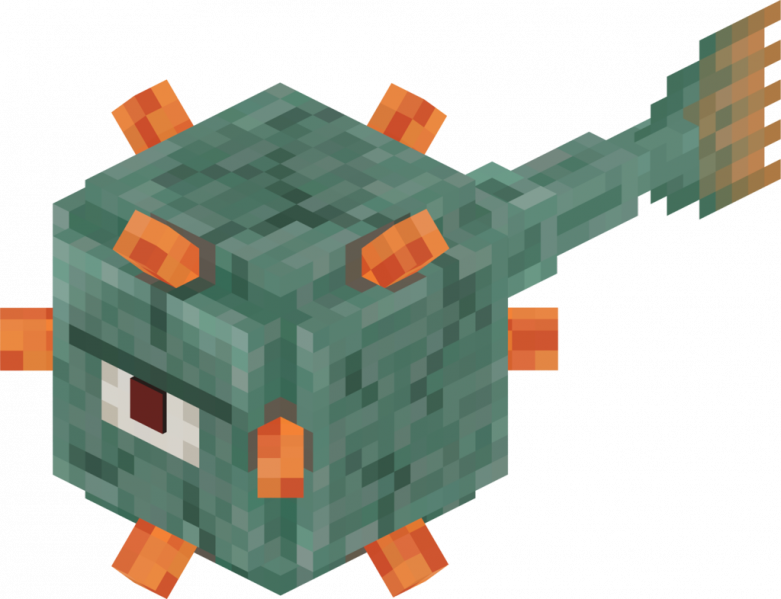 781px-guardian - Guardian From Minecraft (781x599), Png Download