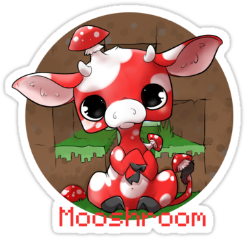 Minecraft Mushroom Cow - Mushroom Cow (375x360), Png Download