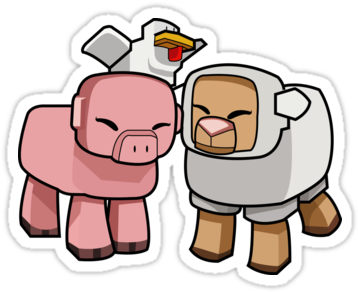 Minecraft Clipart Chicken Boss - Oveja Animada De Minecraft (375x360), Png Download