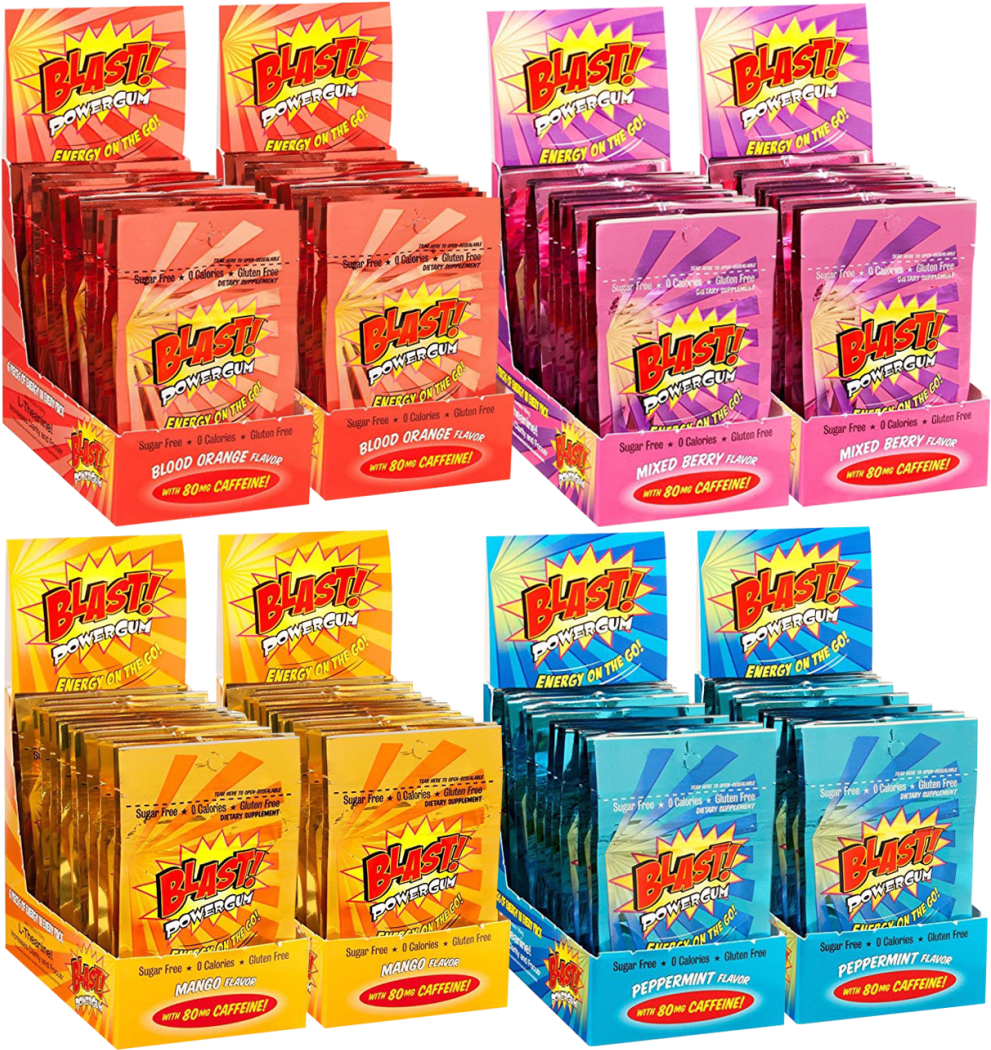 Blast Power Gum Blast Power Gum Mixed Berry Flavor (1104x1104), Png Download