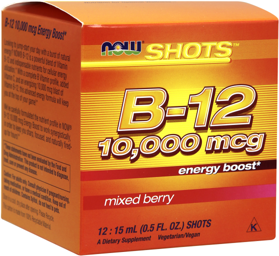 Vitamin B-12 10,000 Mcg Shots - Now Shots B12 (620x565), Png Download