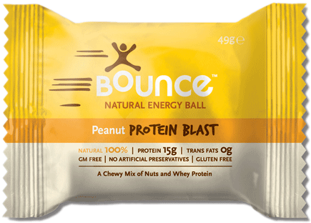 Bounce Natural Energy Ball Peanut Protein Blast 49g - Bounce Ball Peanut Protein Blast 49g (441x318), Png Download