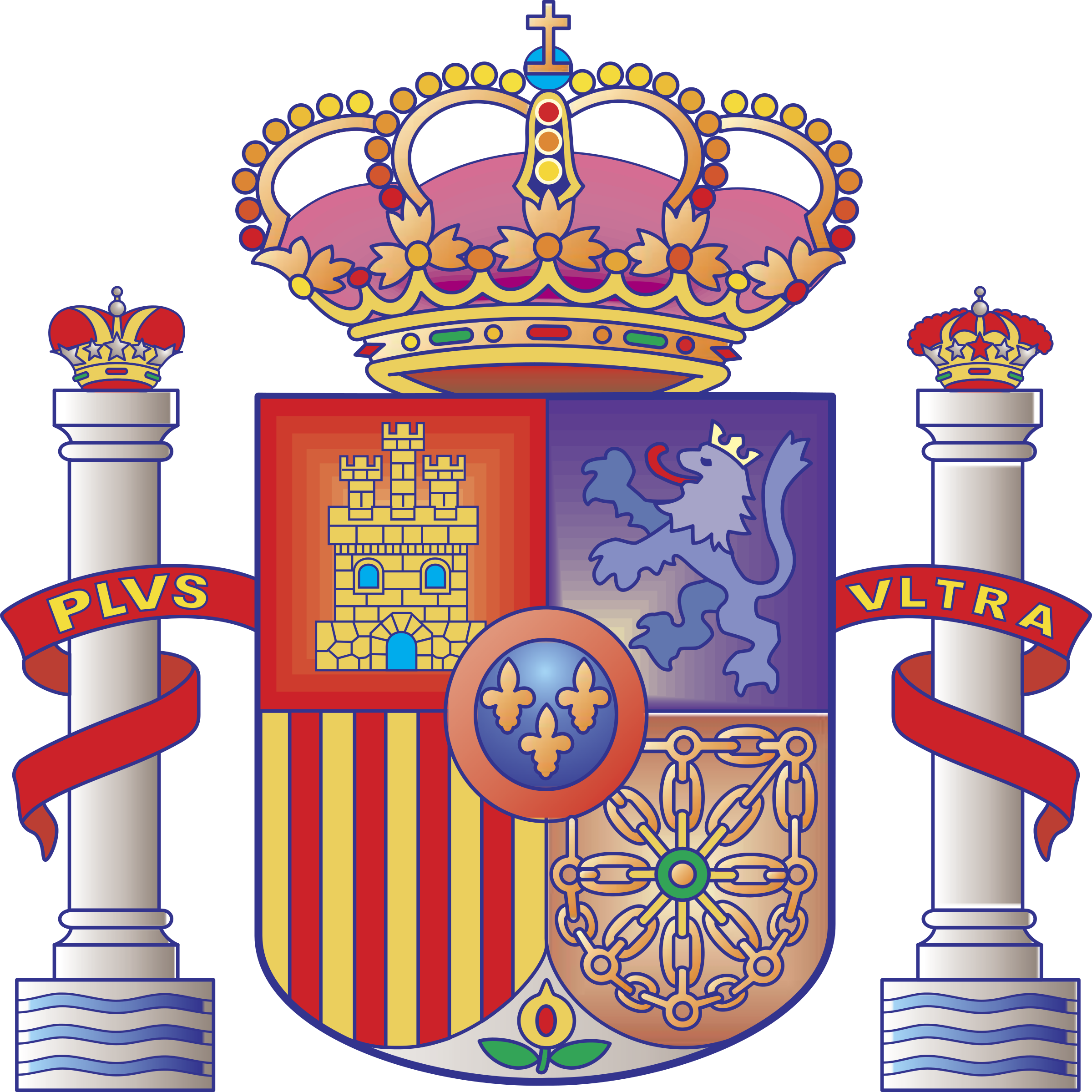 Spain Logo Png Transparent - Crowns On Coat Of Arms (2400x2400), Png Download