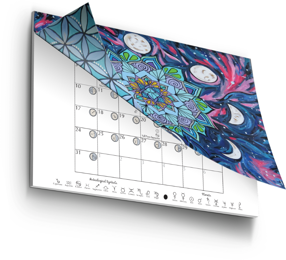 Cosmic Calendars - Motif (1000x1101), Png Download