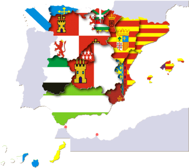 How To Learn Spanish From Spain - Comunidades Autonomas Gif (440x367), Png Download