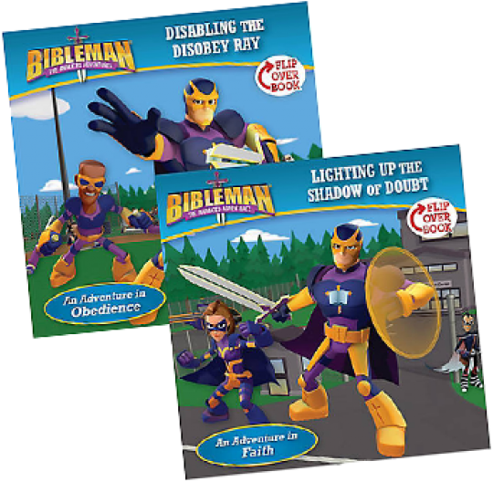 Bibleman Flipbook Disabling The Disobey Ray - Bibleman Book (600x600), Png Download