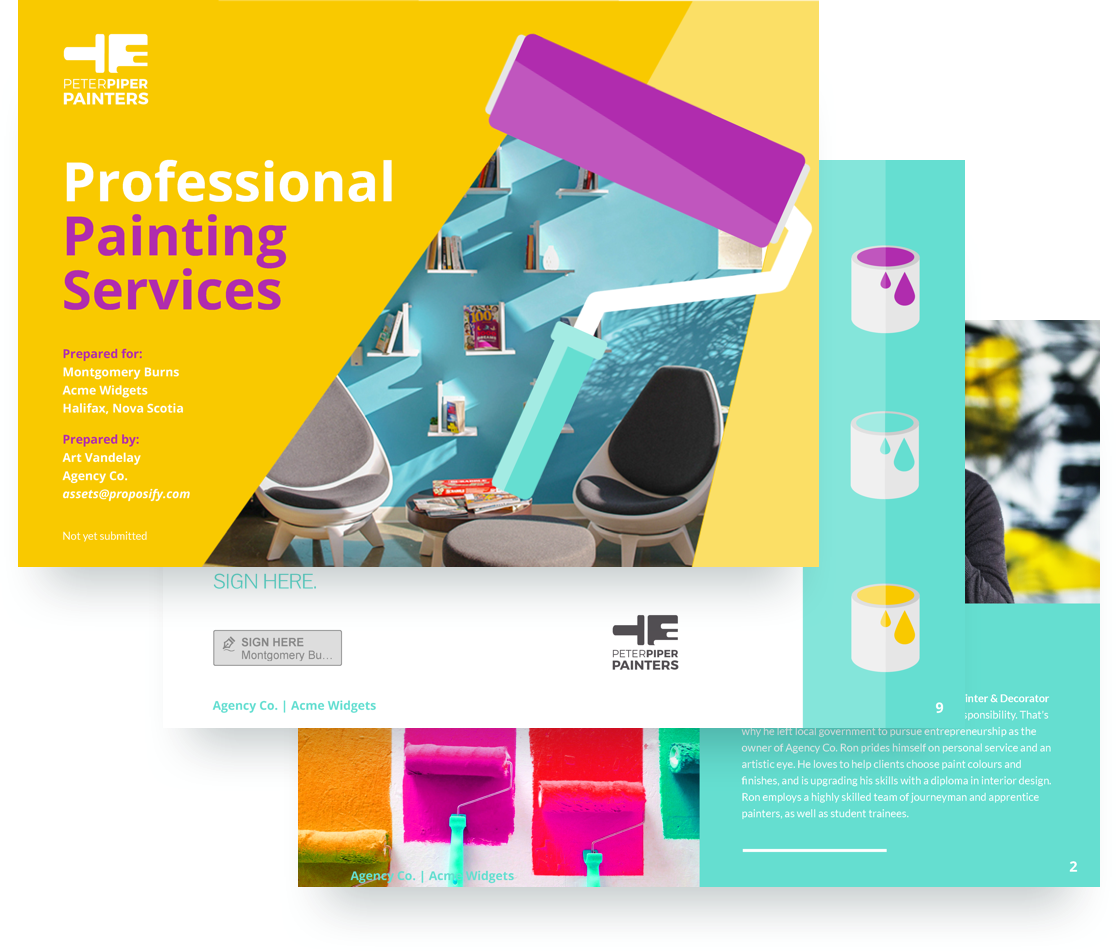 Painting Services Proposal Template - Design (1116x951), Png Download