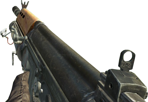 Fn Fal Flamethrower Equipped Bo - Cod World At War Bar (584x404), Png Download