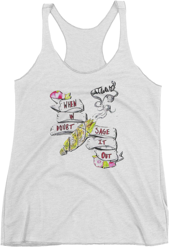 Image Of When In Doubt, Sage It Out Tank - Tank Top Women Mockup Free (1000x1000), Png Download