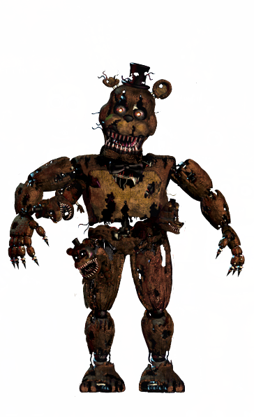 Nightmare Freddy Full Body Thank You Image - Fnaf Nightmare Freddy Full Body (364x596), Png Download