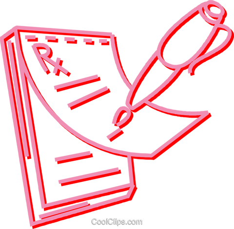 Prescription Pad Royalty Free Vector Clip Art Illustration - Prescription Pad Clip Art (480x471), Png Download