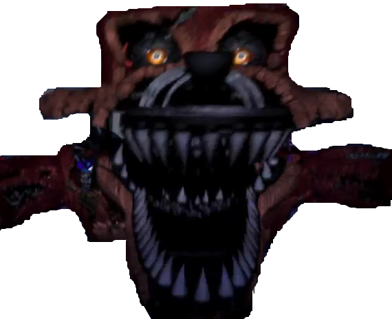 Fnaf Withered Nightmare Foxy (570x464), Png Download