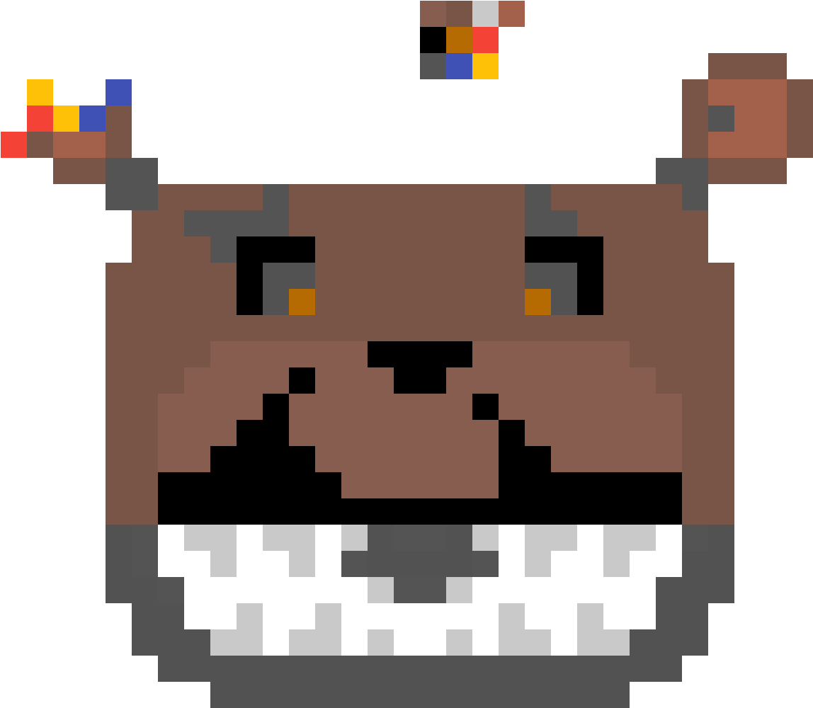 Pixel Nightmare Freddy Head - Bracelet (1184x1184), Png Download