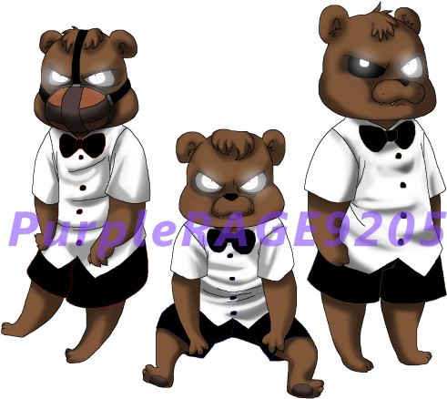 Here Is Nightmare Freddy And Nightmare Chica's Little - Cartoon (500x445), Png Download