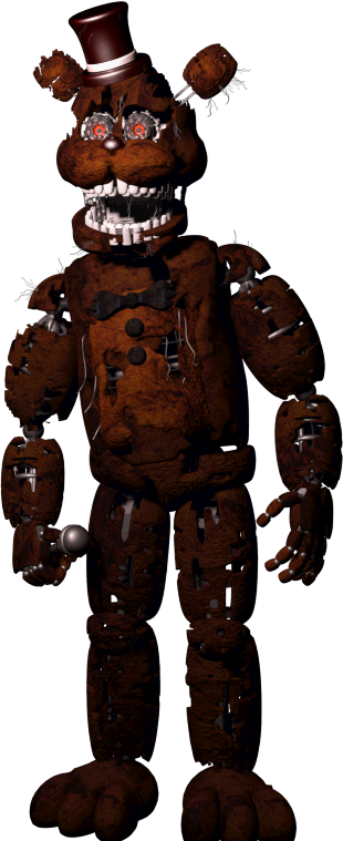 Nightmare Freddy Full Body - Trtf 5 Torture Freddy (310x759), Png Download