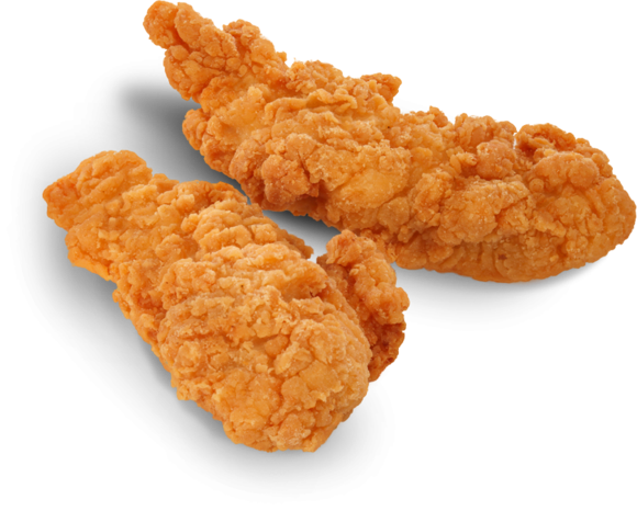 Crumbed Chicken Tenders - Chicken Tenders No Background (580x466), Png Download