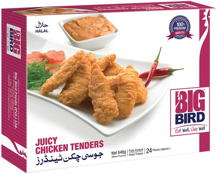 Big Bird Juicy Chicken Tenders 648 Gm - Big Bird Food Pvt Ltd (1000x1000), Png Download