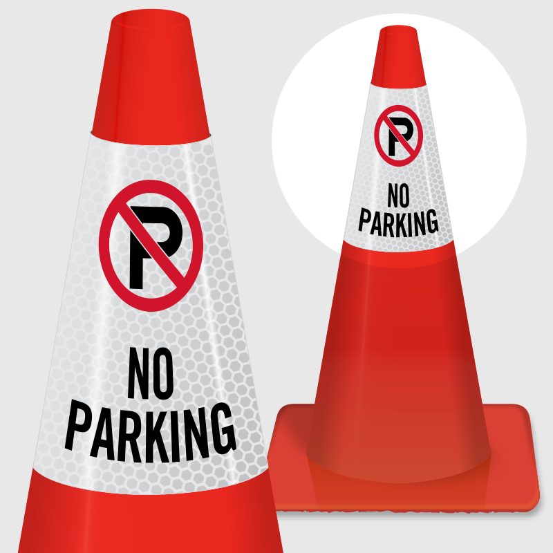 No Parking Cone Collar - No Semi Truck Parking (800x800), Png Download