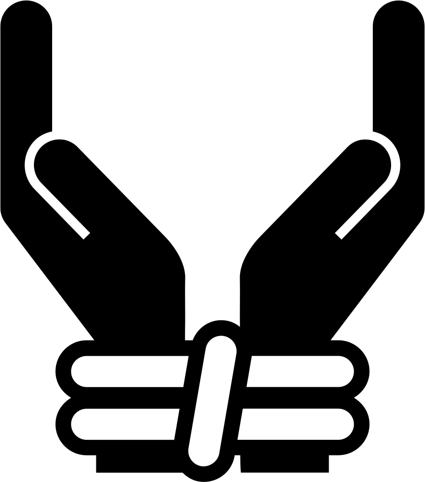 Human Prisoner Tied Hands Comments - Prisoner Symbol (864x981), Png Download