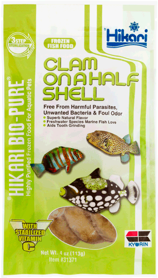 Clam On A Half Shell - Hikari Bio Pure Clam On A Half Shell (351x600), Png Download
