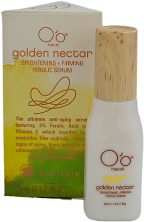 O'o Hawaii -golden Nectarbrightening Firming Ferulic - Hawaii (428x480), Png Download
