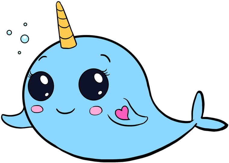 Banner Freeuse Download Easy Huge Freebie - Easy Drawing Of A Narwhal (1200x849), Png Download