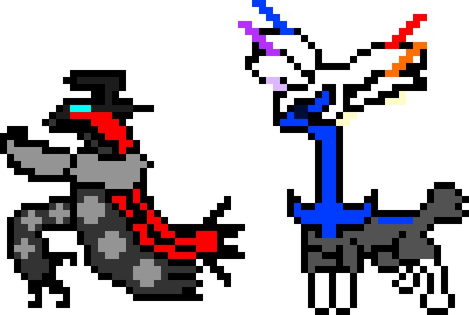 Xerneas And Yveltal Sprite - Sprite (670x450), Png Download