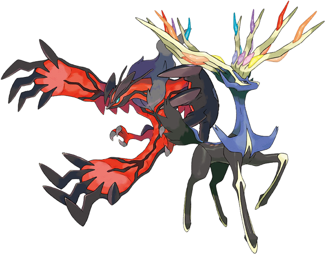 319kib Xerneas And Yveltal - Pokémon X [3ds Game] (660x517), Png Download