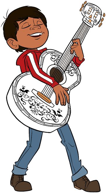Disney S Art Galore Miguel Playing Guitar - Disney's Pixar Coco Clipart (364x663), Png Download