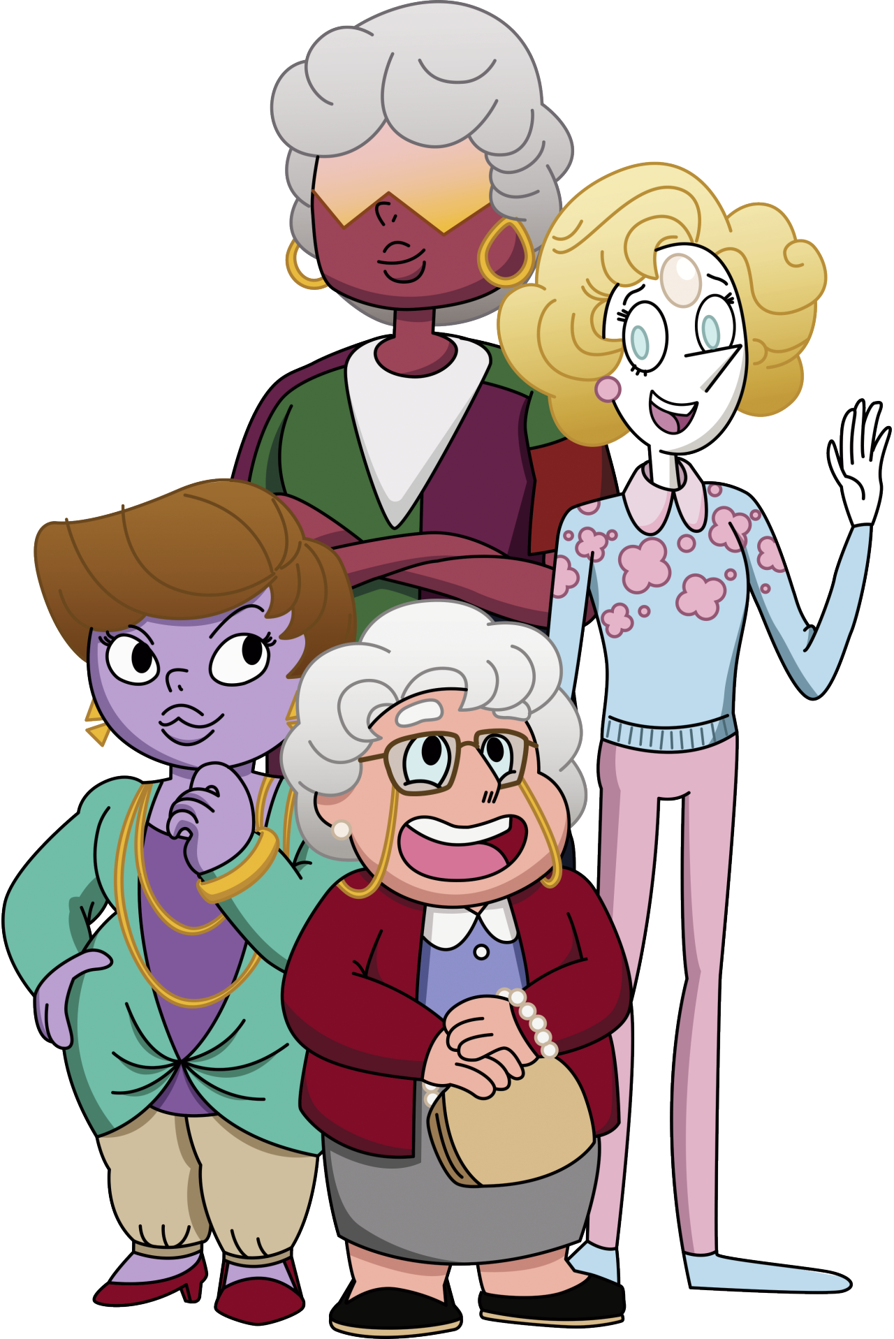 Steven Universe X Golden Girls - Golden Girls And The Amazing World Of Gumball (1280x1917), Png Download