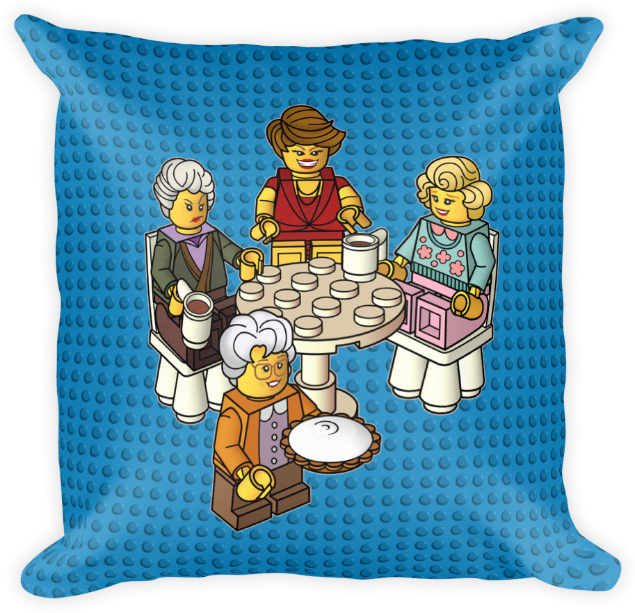 Golden Girls Blocks Pillow Swish Embassy - Golden Girls Blocks (premium Triblend) (1000x1000), Png Download