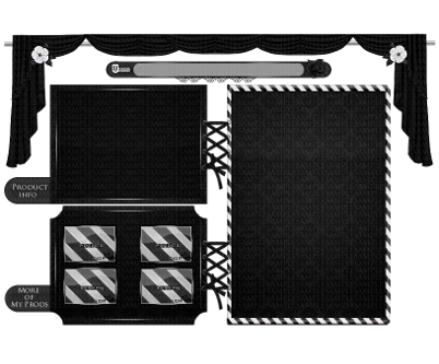 Pretty In Black Product Page - Imvu Homepage Layouts Png (401x350), Png Download