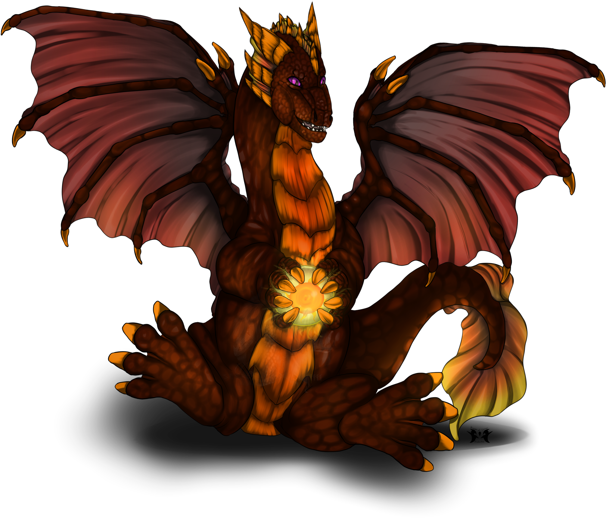 Baby Sun Dragon (2388x2118), Png Download