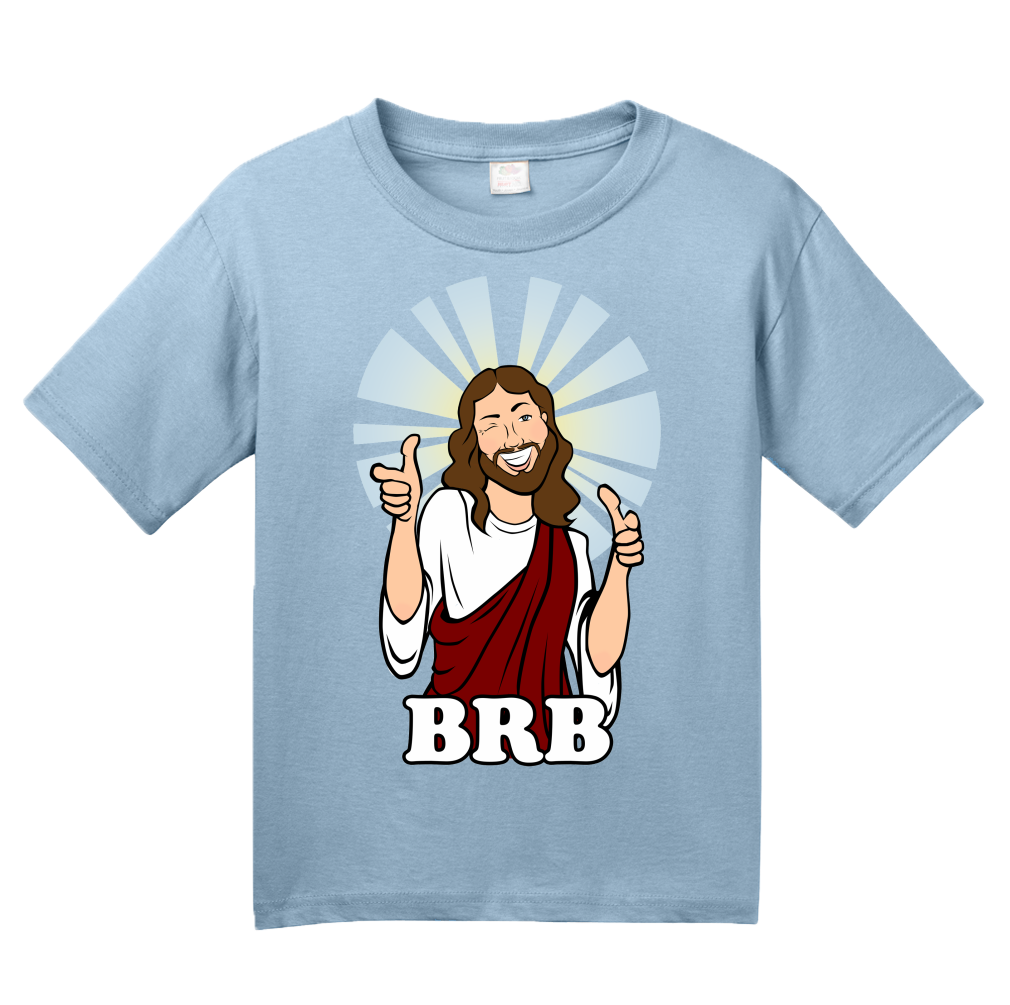 Youth Light Blue Brb Jesus - Shirt Geburtstag 2 (1010x1005), Png Download