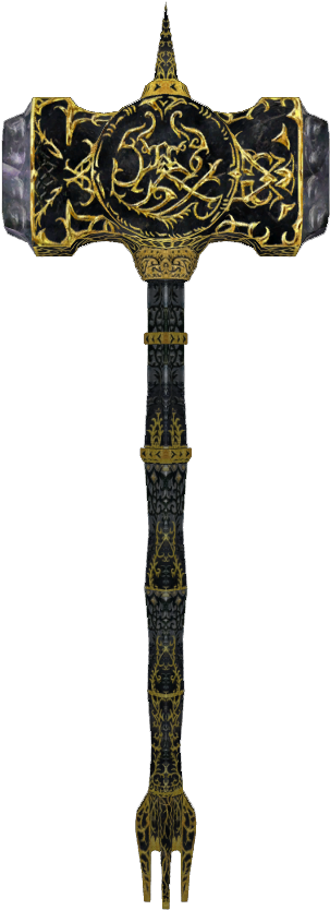 Ebony Warhammer Ob - Martelo De Hefesto Png (626x835), Png Download