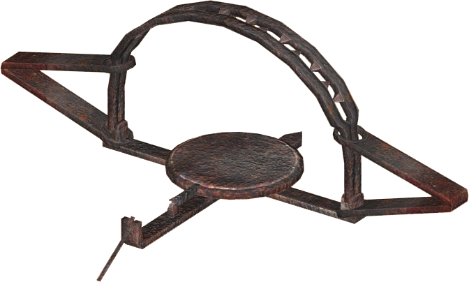 Bleeding Bear Trap - Closed Bear Trap Png (672x404), Png Download