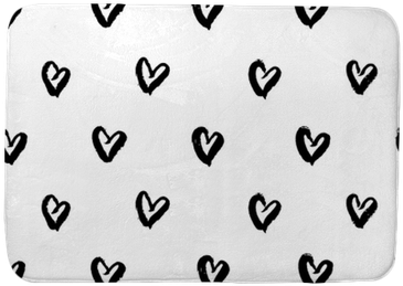 Seamless Pattern With Hand Drawn Ink Black Hearts - Black Hearts Cute Pattern (400x400), Png Download