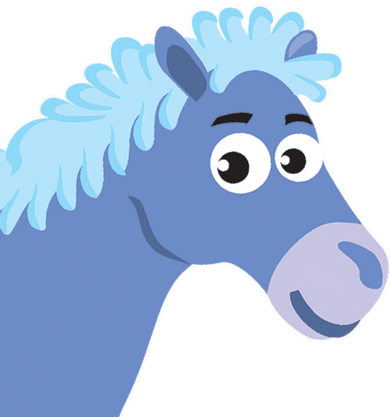 Horse2 - Cartoon (390x417), Png Download